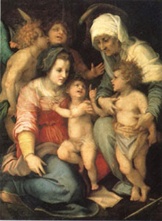 Andrea del Sarto The Holy Family with Angels (mk05) China oil painting art